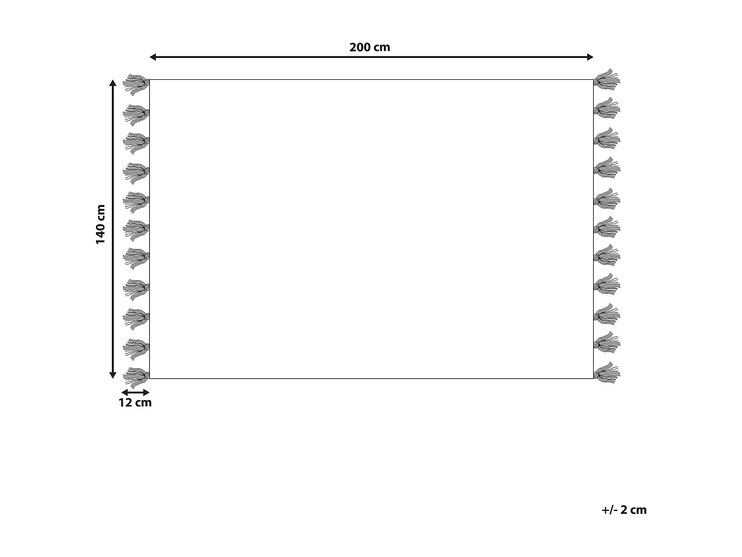 Tapis NIGDE Rouge 140 x 200 cm Coton