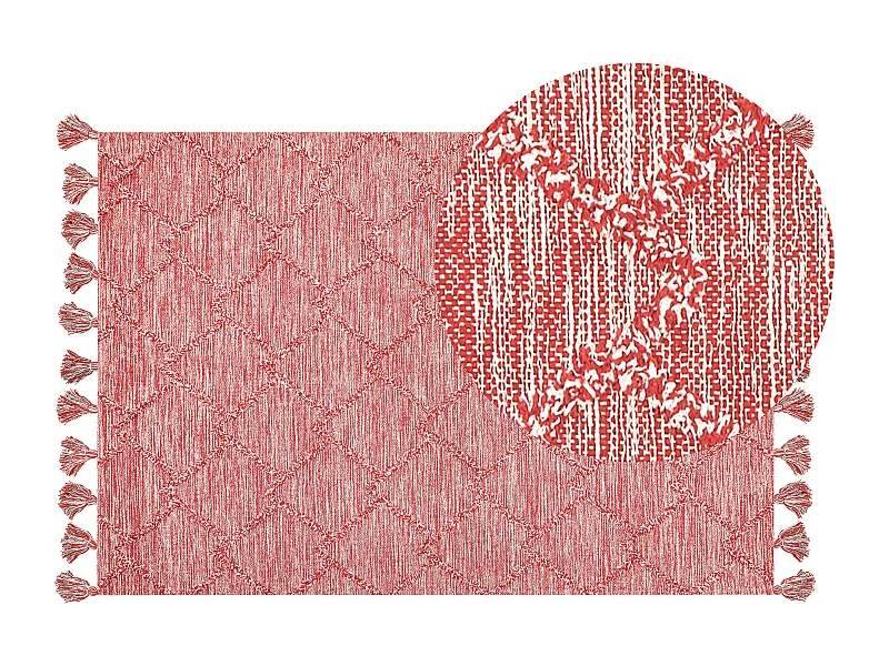 Tapis NIGDE Rouge 140 x 200 cm Coton