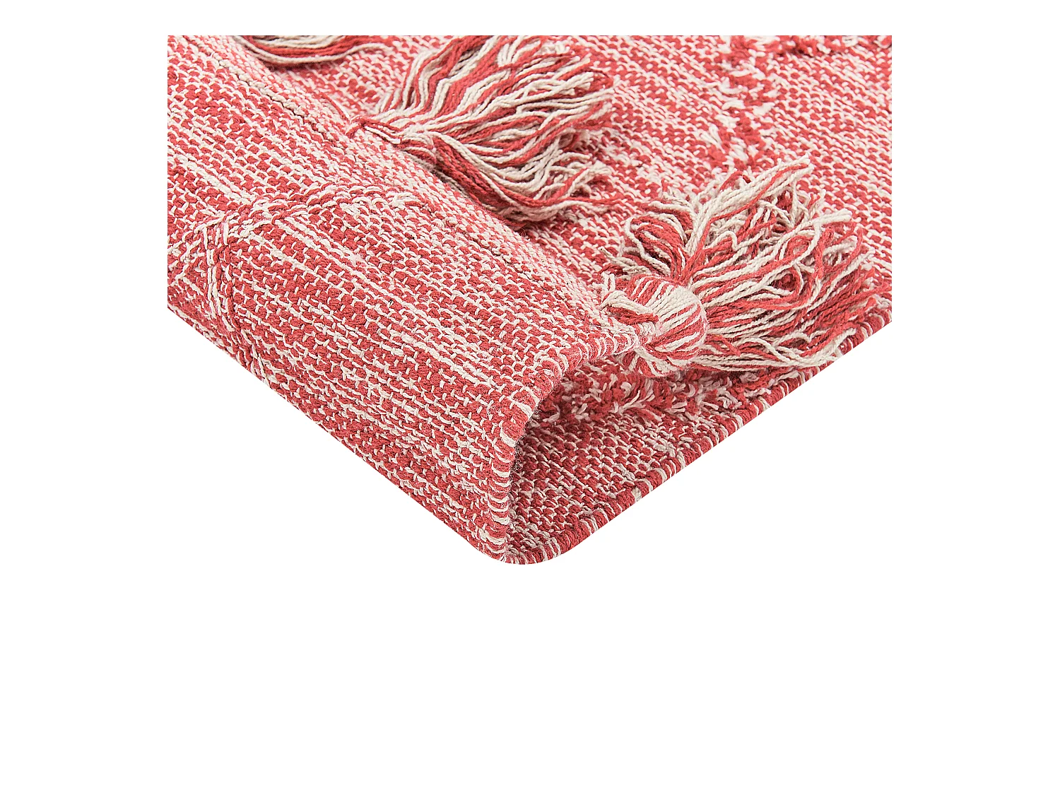 Vloerkleed katoen rood 160 x 230 cm NIGDE