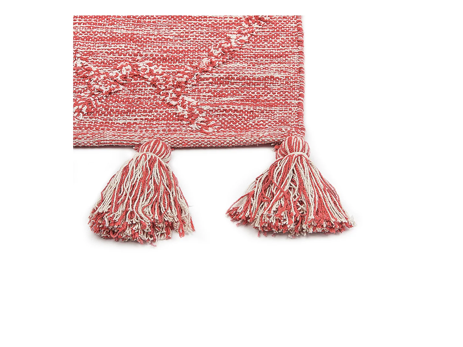 Alfombra de algodón rojo/blanco 160 x 230 cm NIGDE