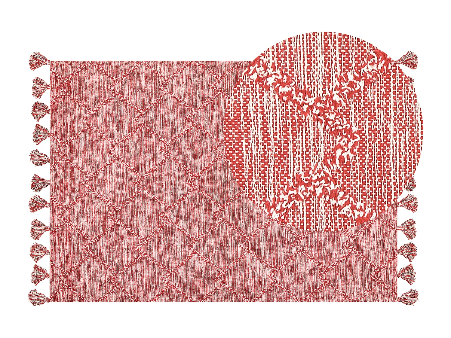 Tapis NIGDE Rouge 160 x 230 cm Coton