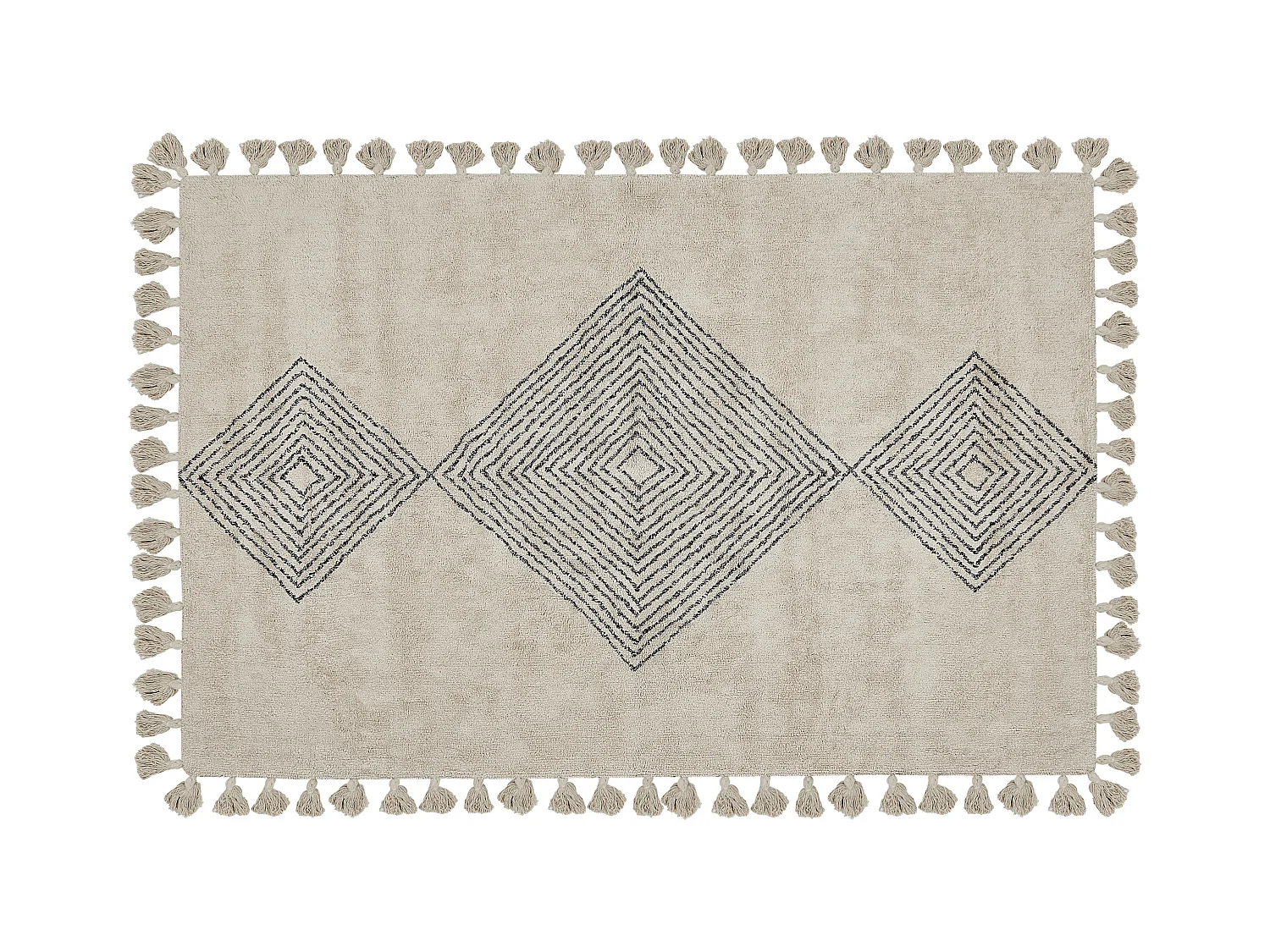 Vloerkleed katoen beige 160 x 230 cm BULCUK