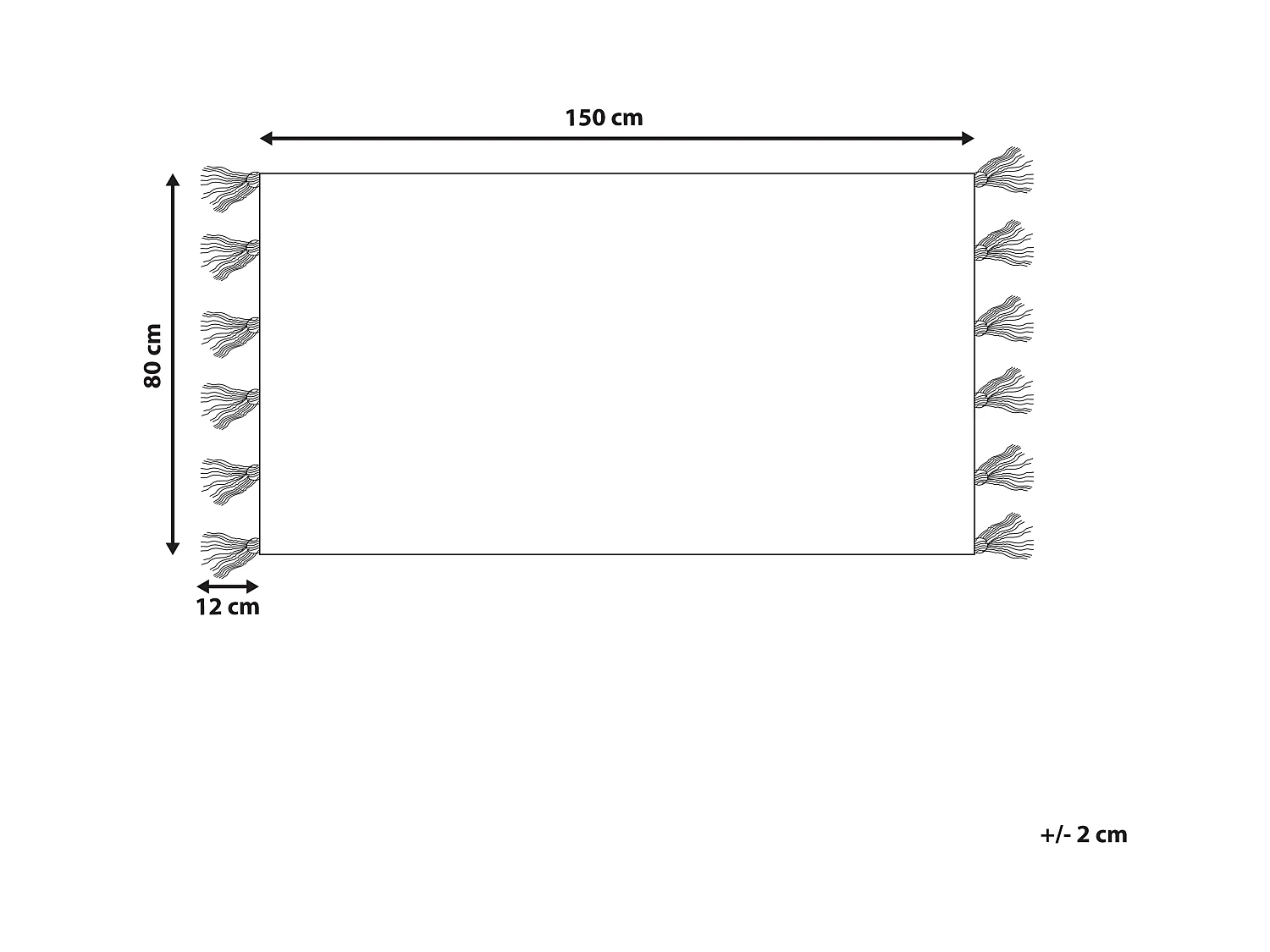 Teppich Baumwolle rot 80 x 150 cm Boho mit Quasten Nigde