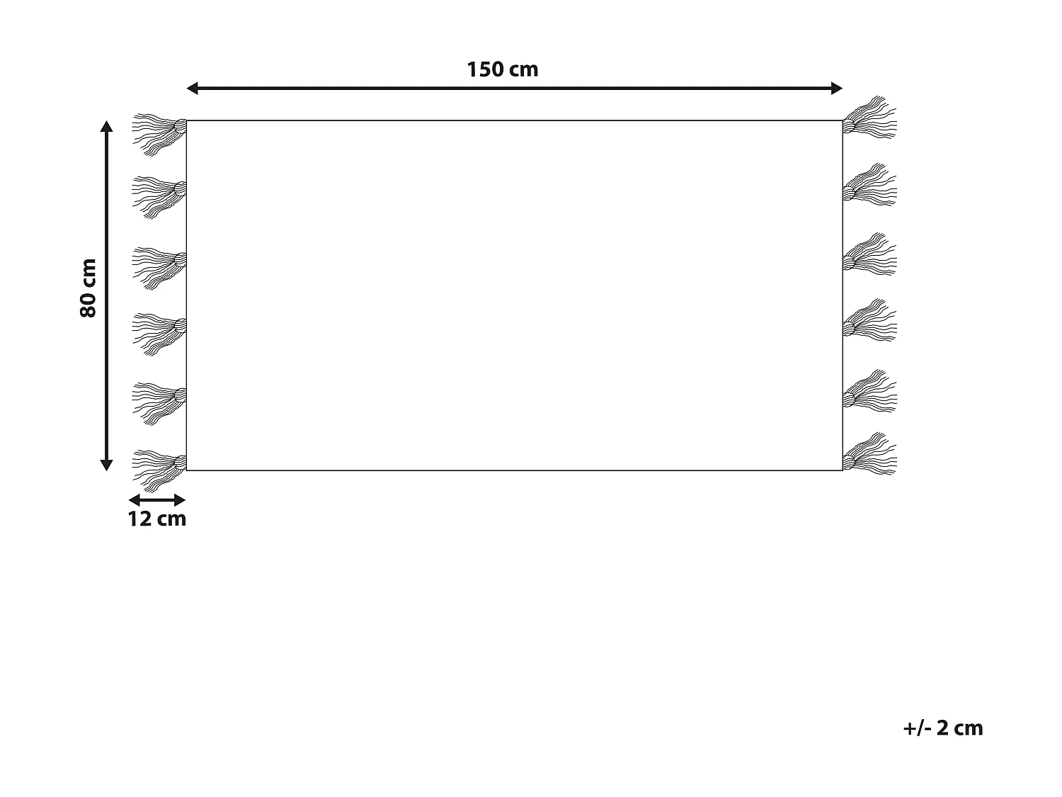 Tapete em algodão vermelho e branco 80 x 150 cm NIGDE