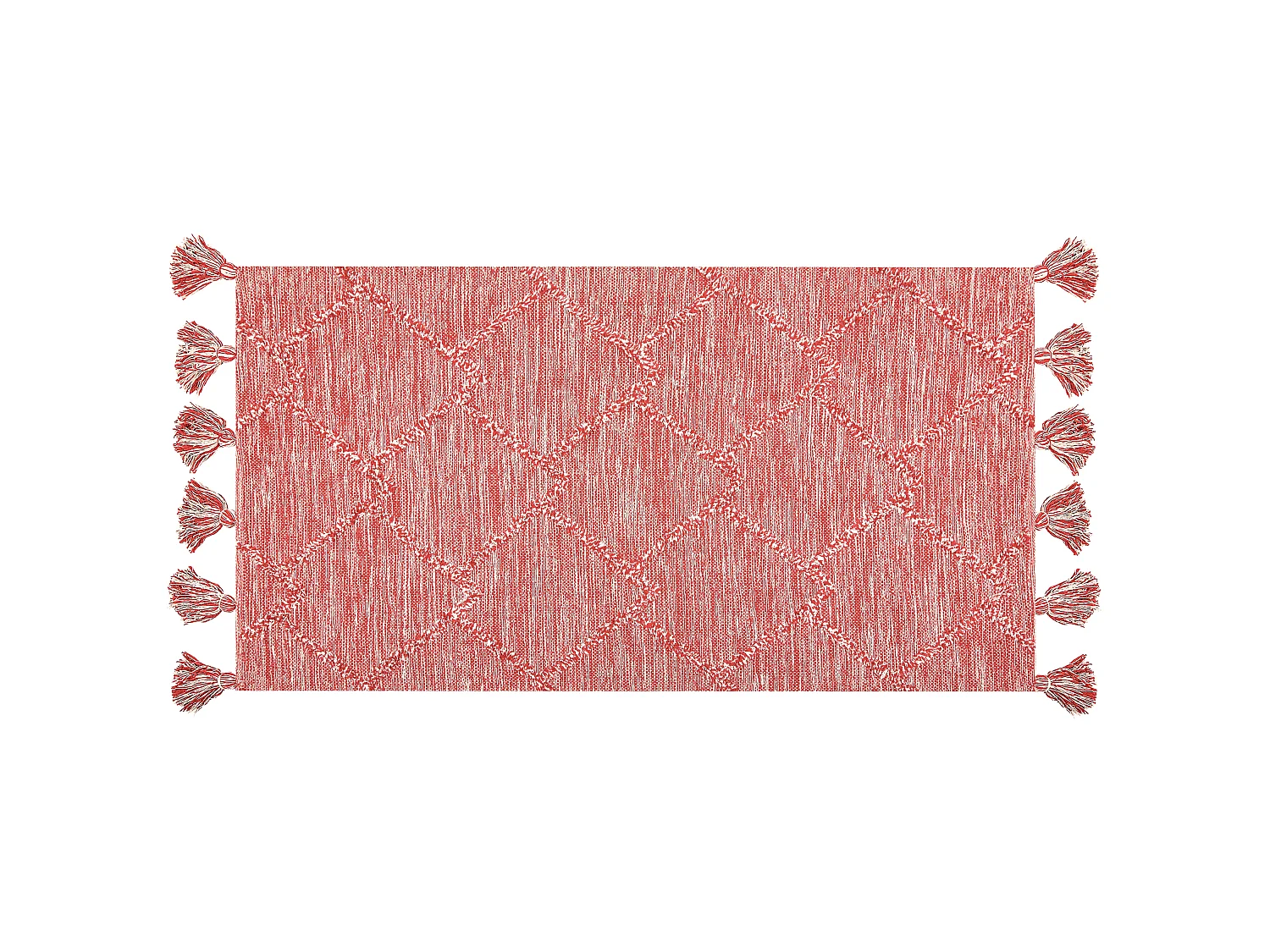 Tapis en coton 80 x 150 cm rouge NIGDE
