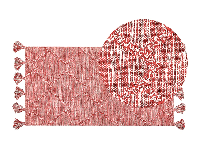 Tapis NIGDE Rouge 80 x 150 cm Coton