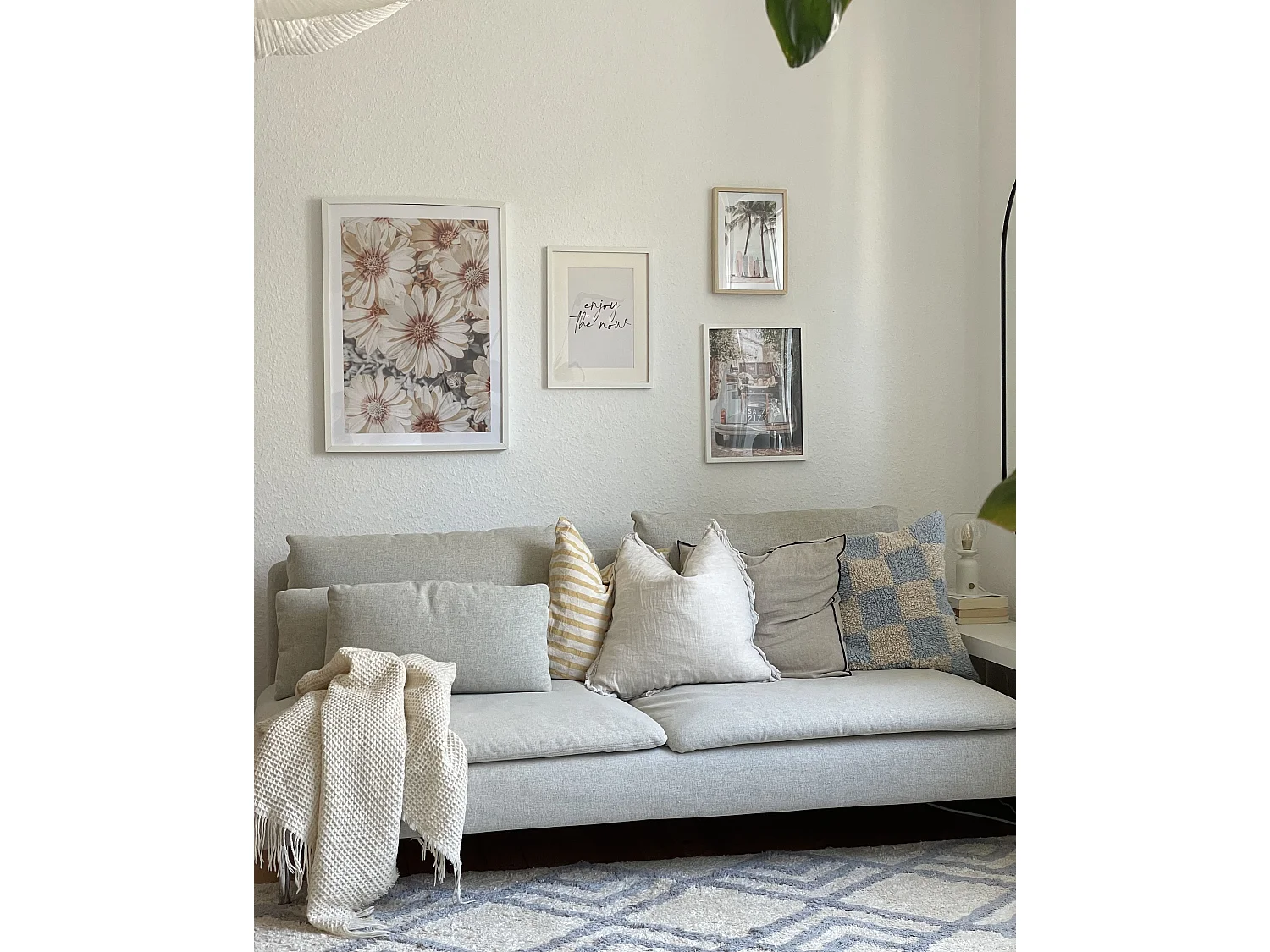 Tapis en coton 160 x 230 cm beige et gris NEVSEHIR