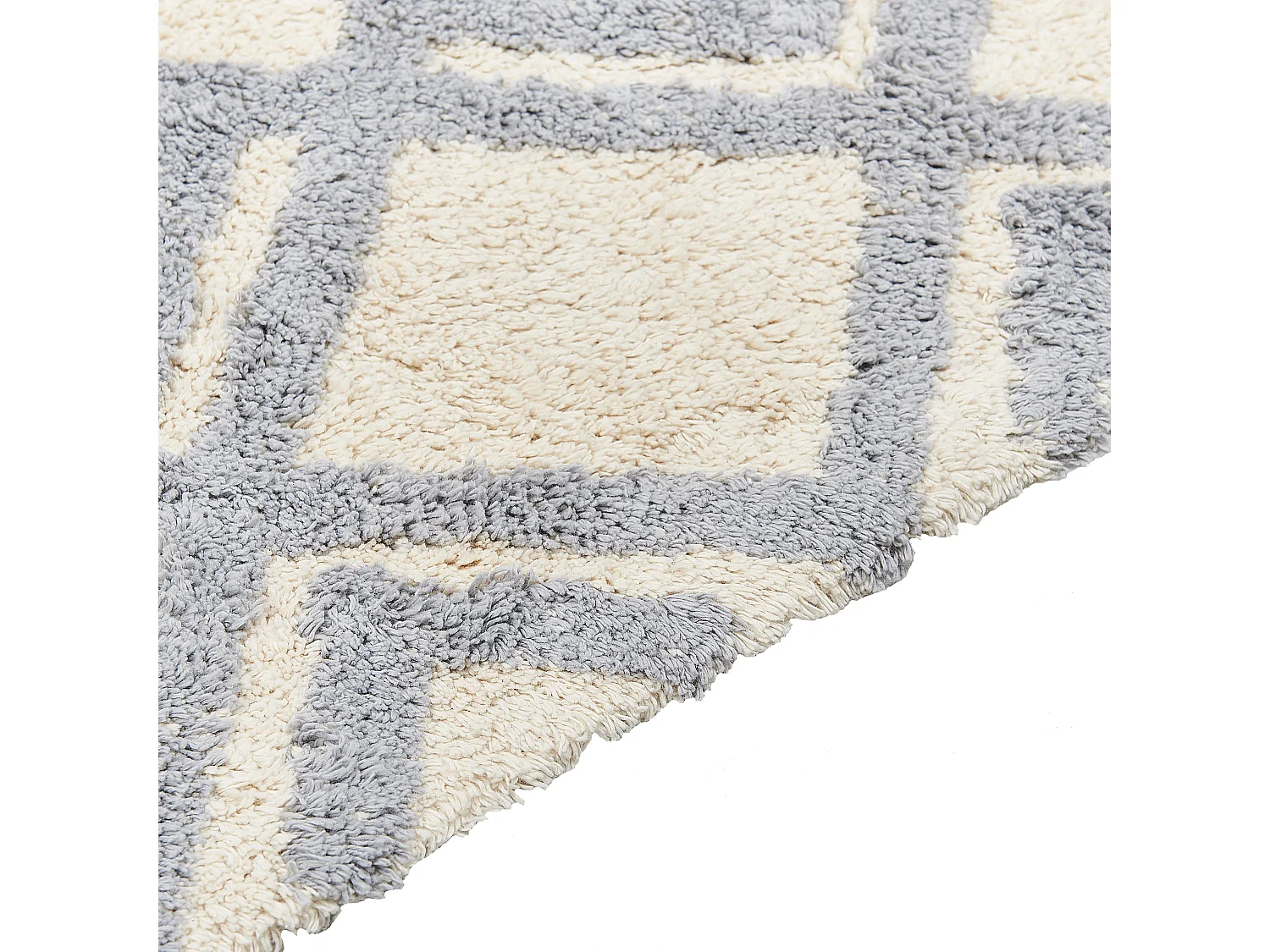 Tapis en coton 160 x 230 cm beige et gris NEVSEHIR