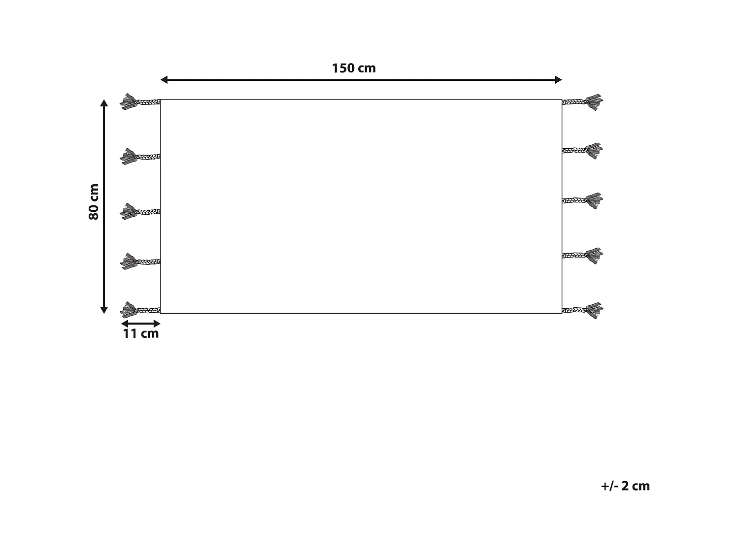 Dywan bawełniany 80 x 150 cm wielokolorowy DUZCE