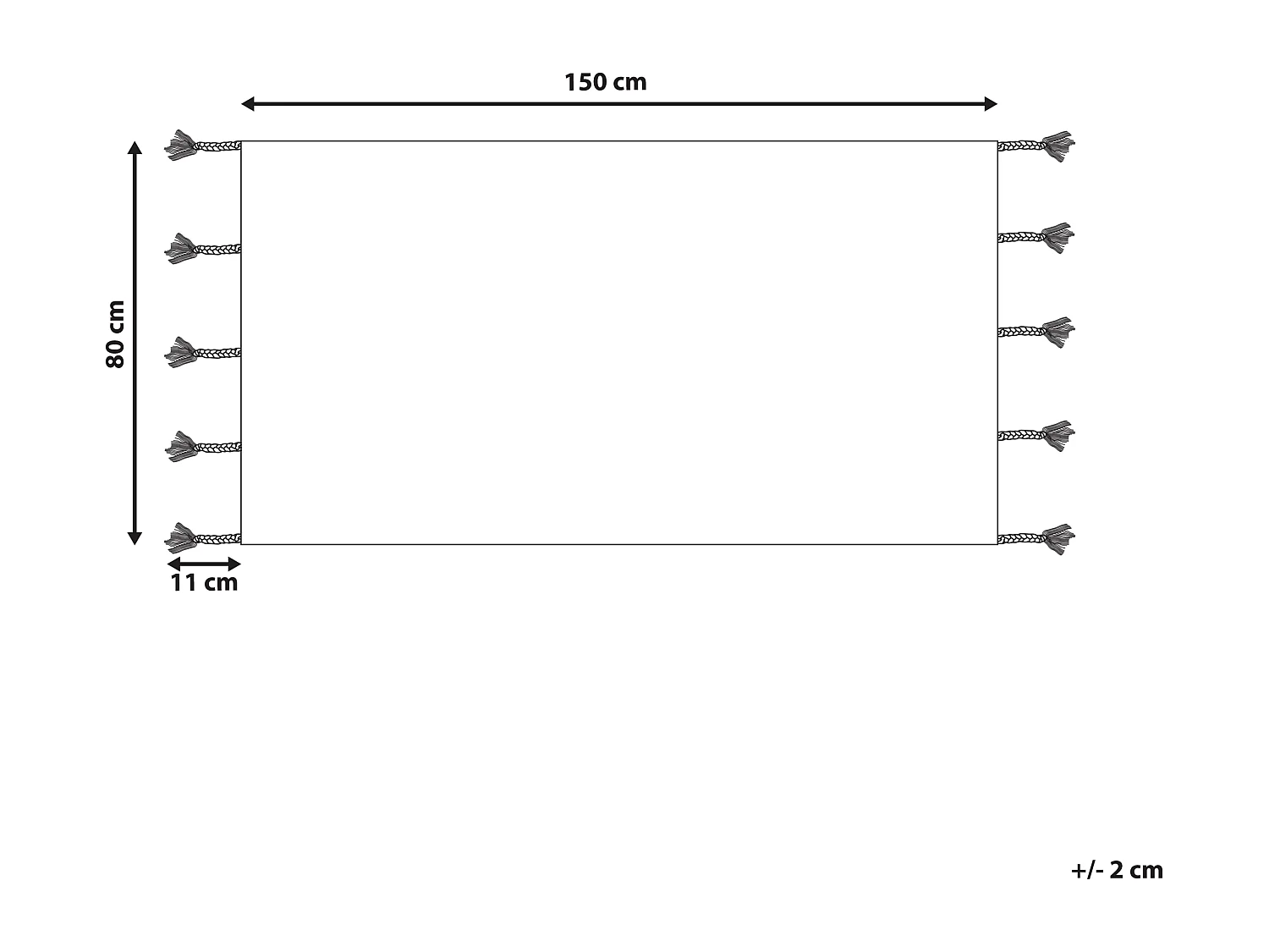 Vloerkleed katoen meerkleurig 80 x 150 cm DUZCE