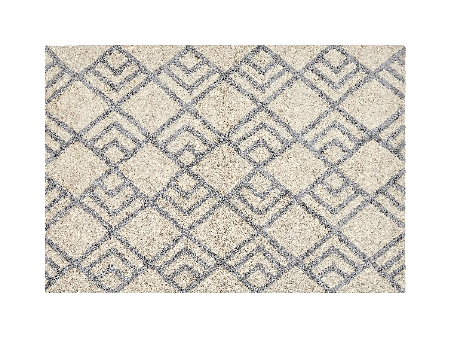 Teppich Baumwolle beige / grau 140 x 200 cm NEVSEHIR