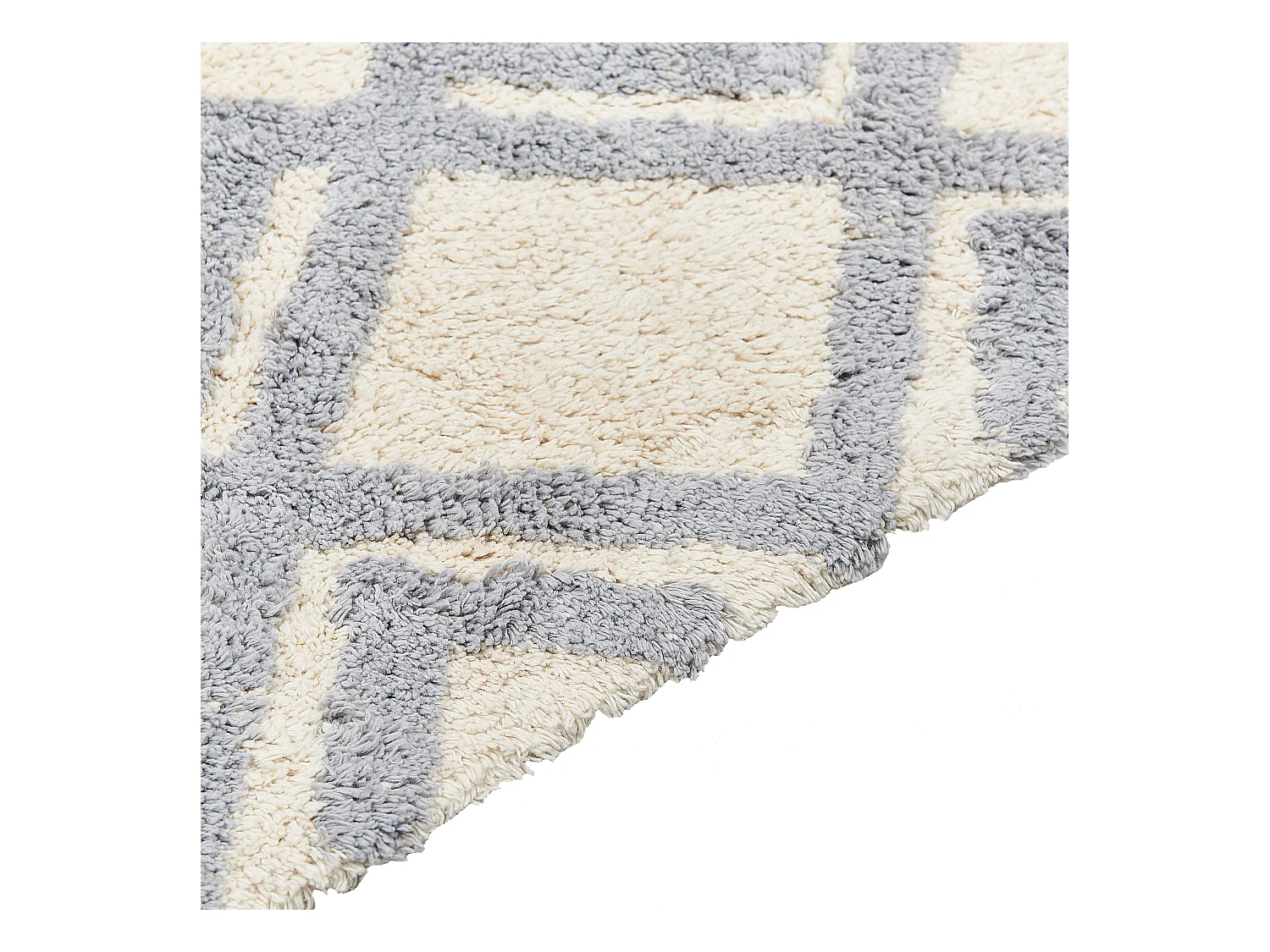 Teppich Baumwolle beige / grau 140 x 200 cm NEVSEHIR