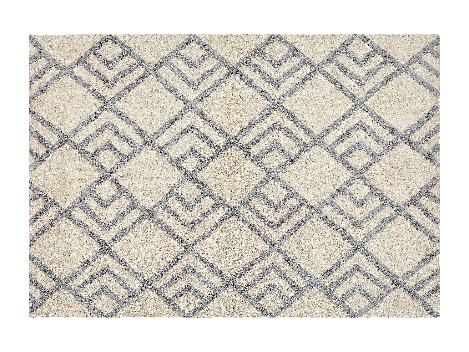 Teppich Baumwolle beige / grau 140 x 200 cm NEVSEHIR