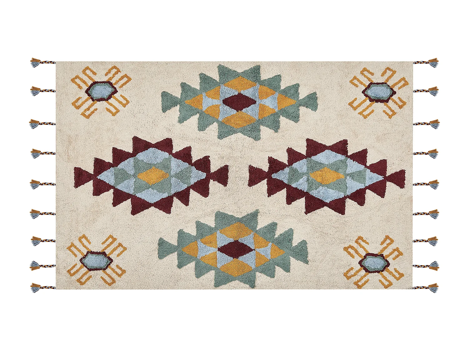 Vloerkleed katoen meerkleurig 140 x 200 cm DUZCE