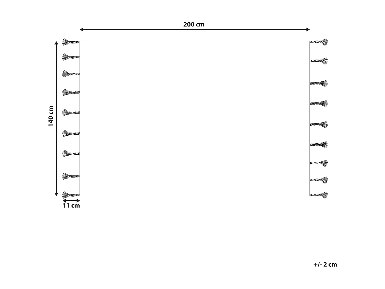 Vloerkleed katoen meerkleurig 140 x 200 cm DUZCE