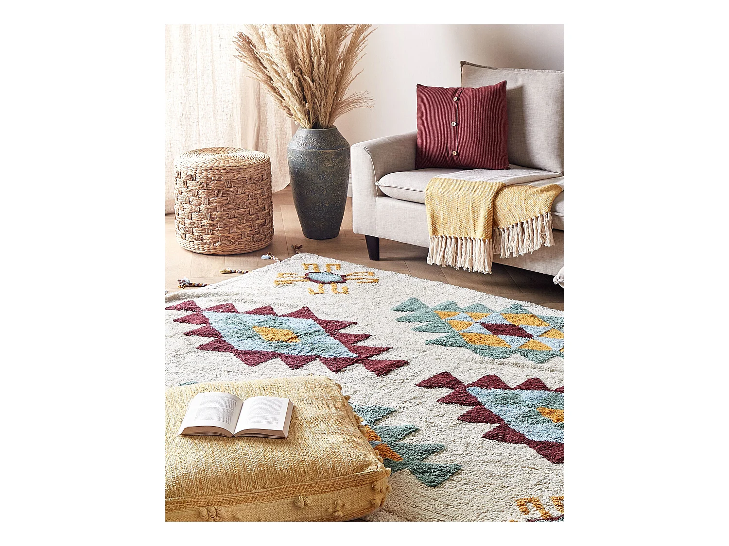 Tapis DUZCE Beige 160 x 230 cm Coton