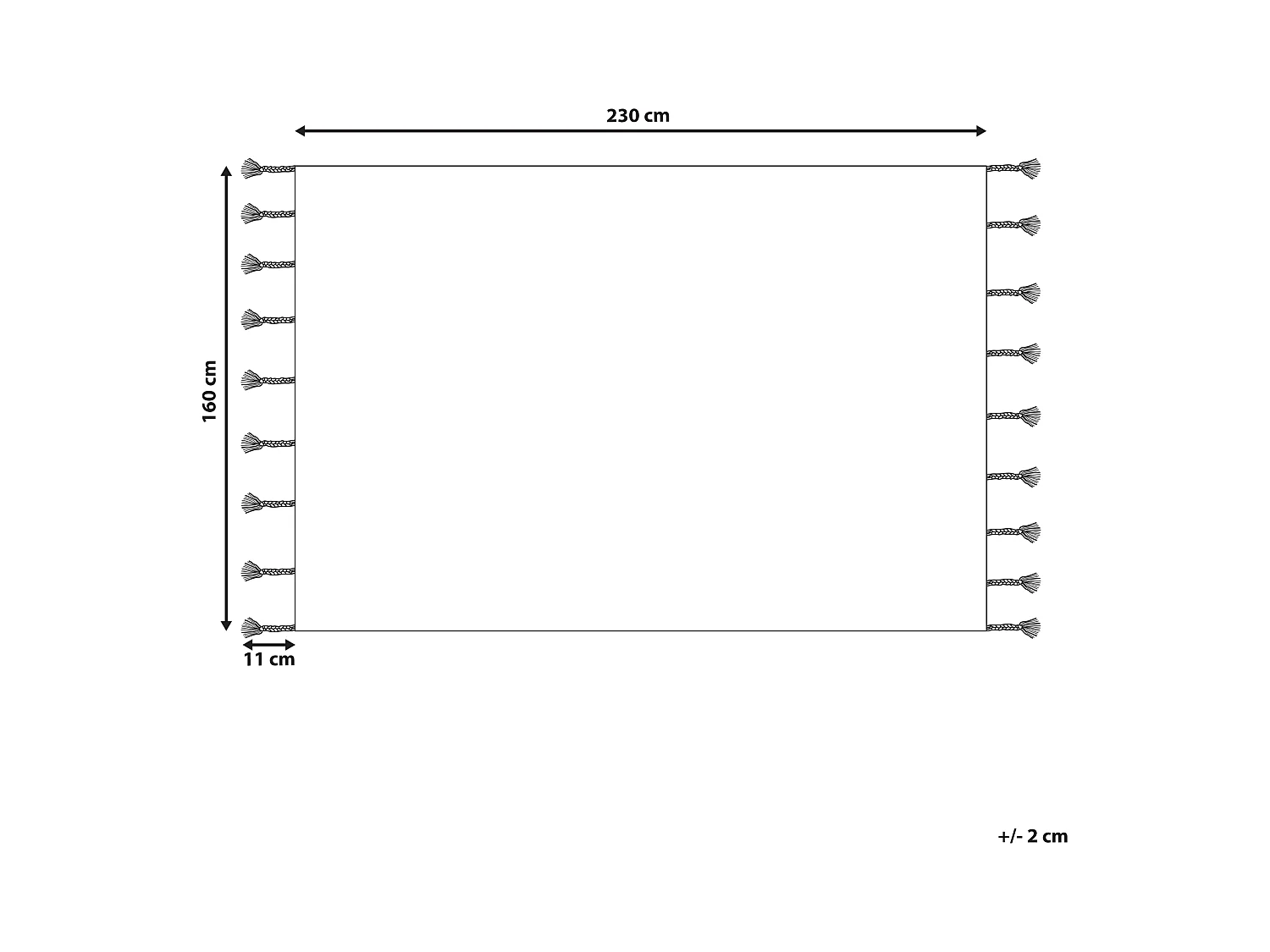 Tapis DUZCE Beige 160 x 230 cm Coton