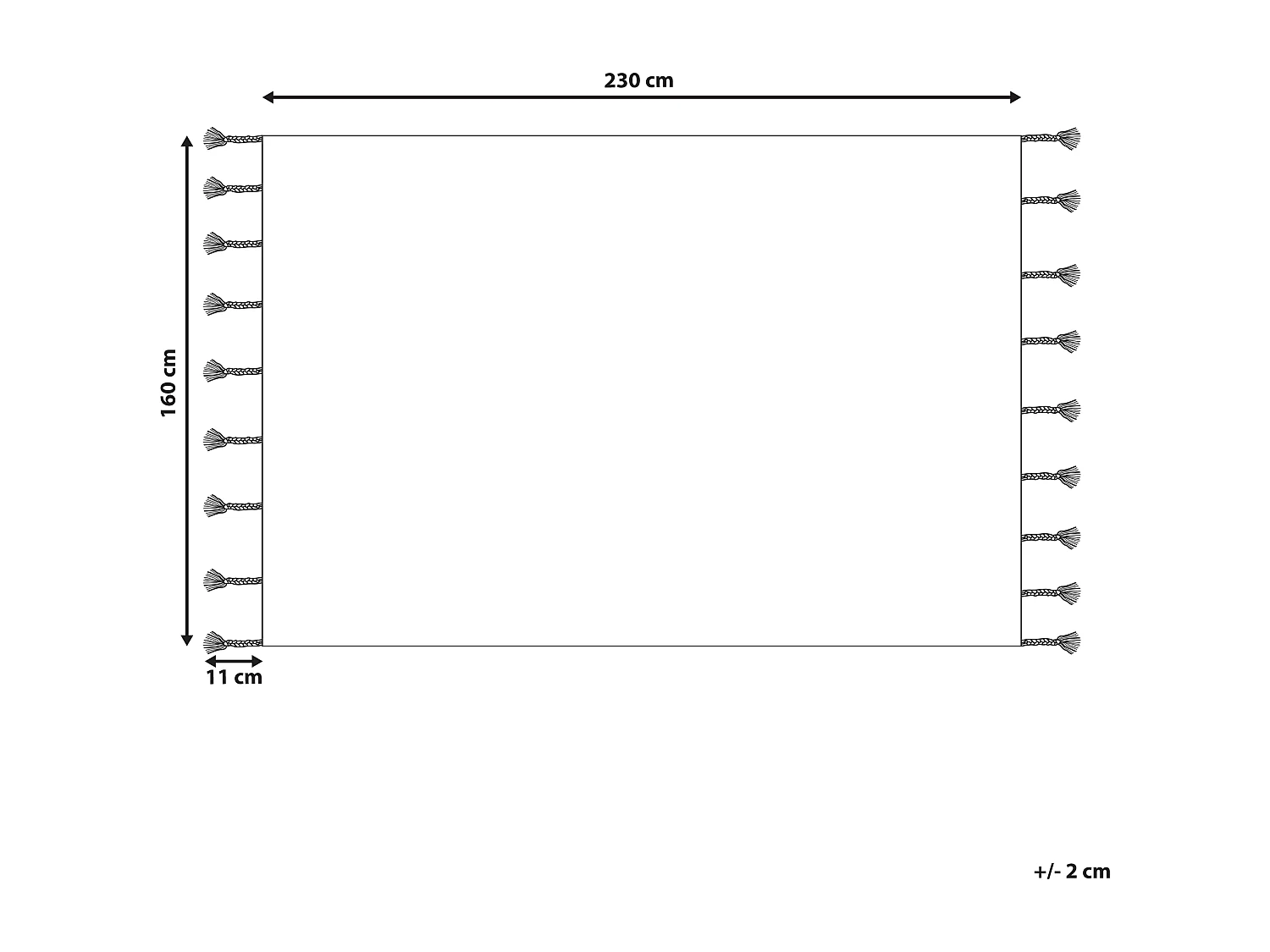 Teppich Baumwolle mehrfarbig 160 x 230 cm geometrisches Muster DUZCE
