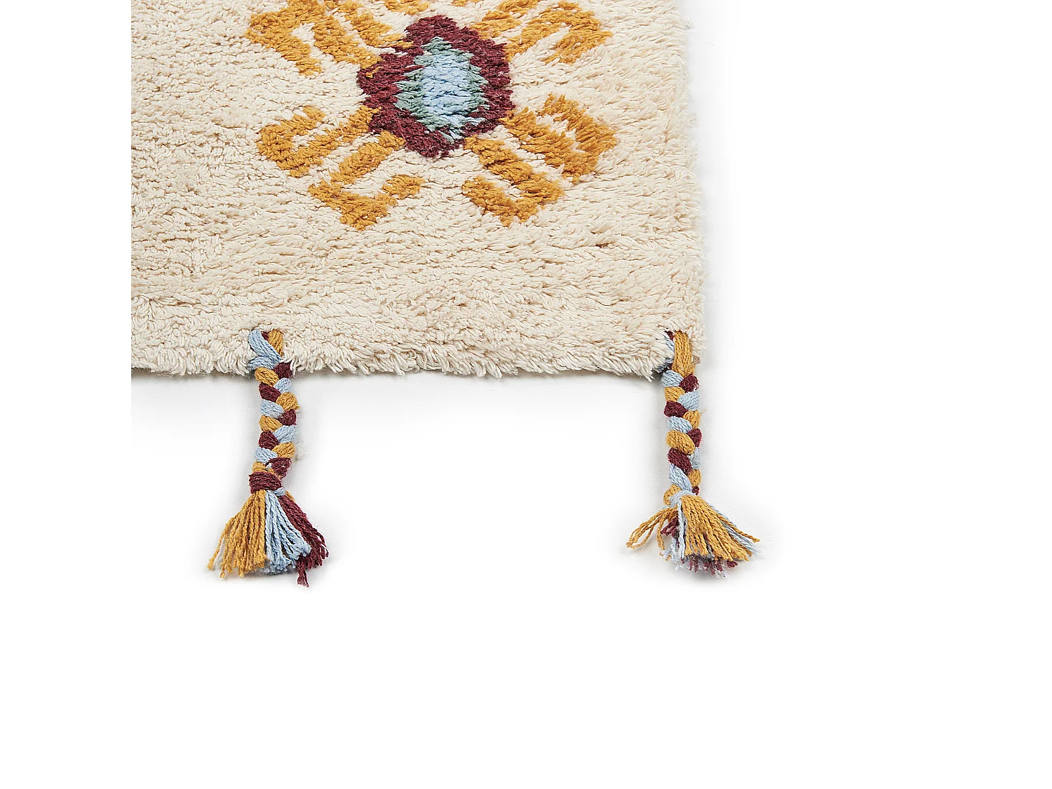 Teppich Baumwolle mehrfarbig 160 x 230 cm geometrisches Muster DUZCE