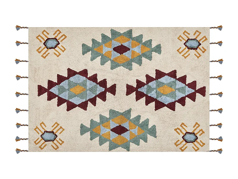 Tapis DUZCE Beige 160 x 230 cm Coton