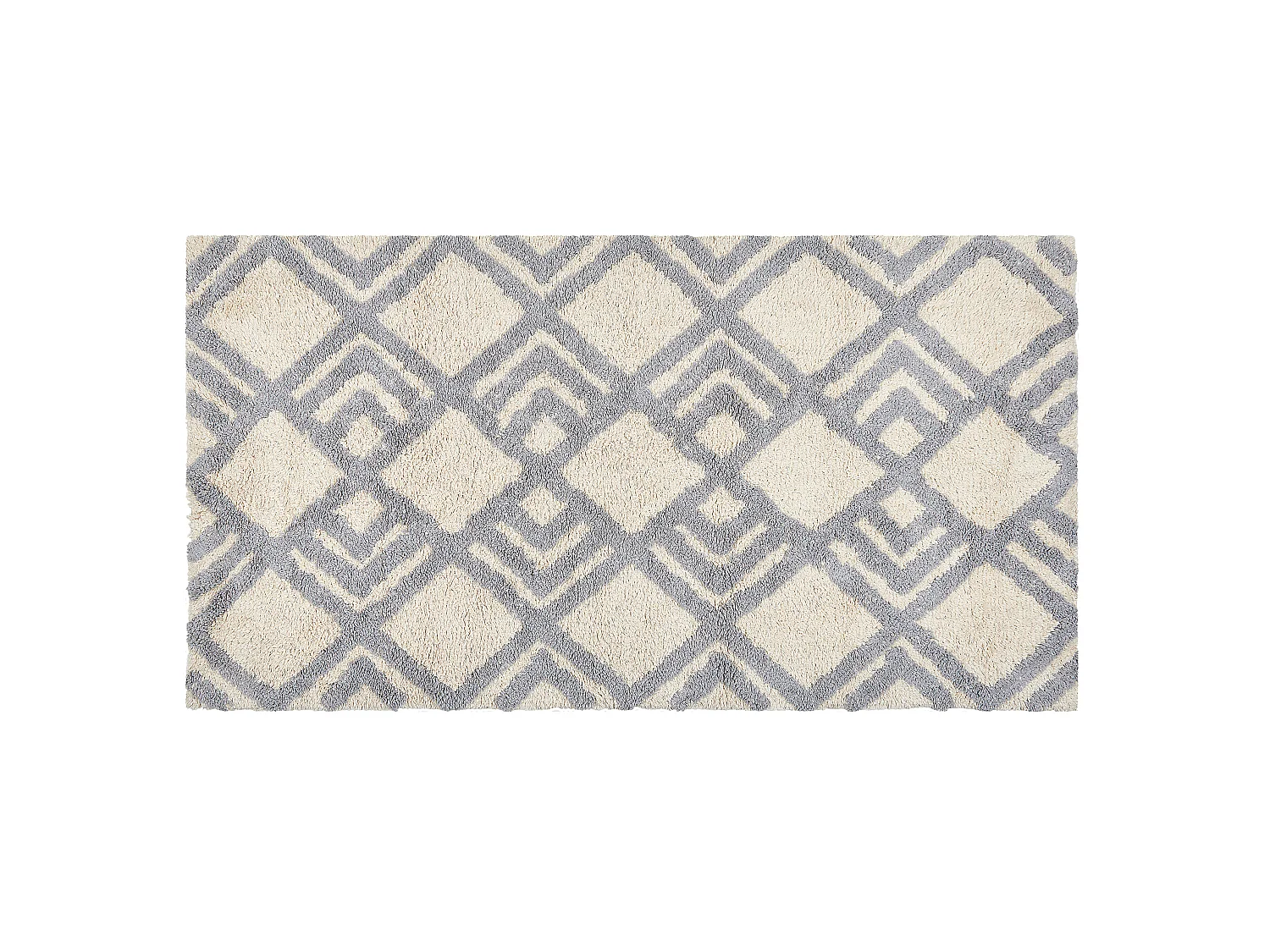 Teppich Baumwolle beige / grau 80 x 150 cm NEVSEHIR
