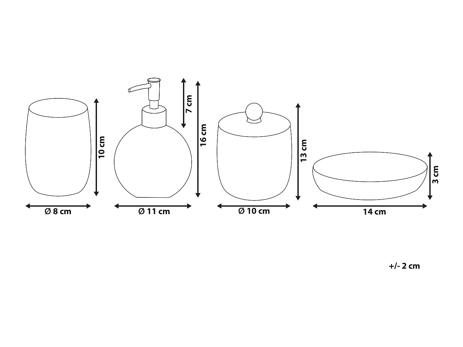 Set de 4 accessoires de salle de bain ROANA Verre Violet