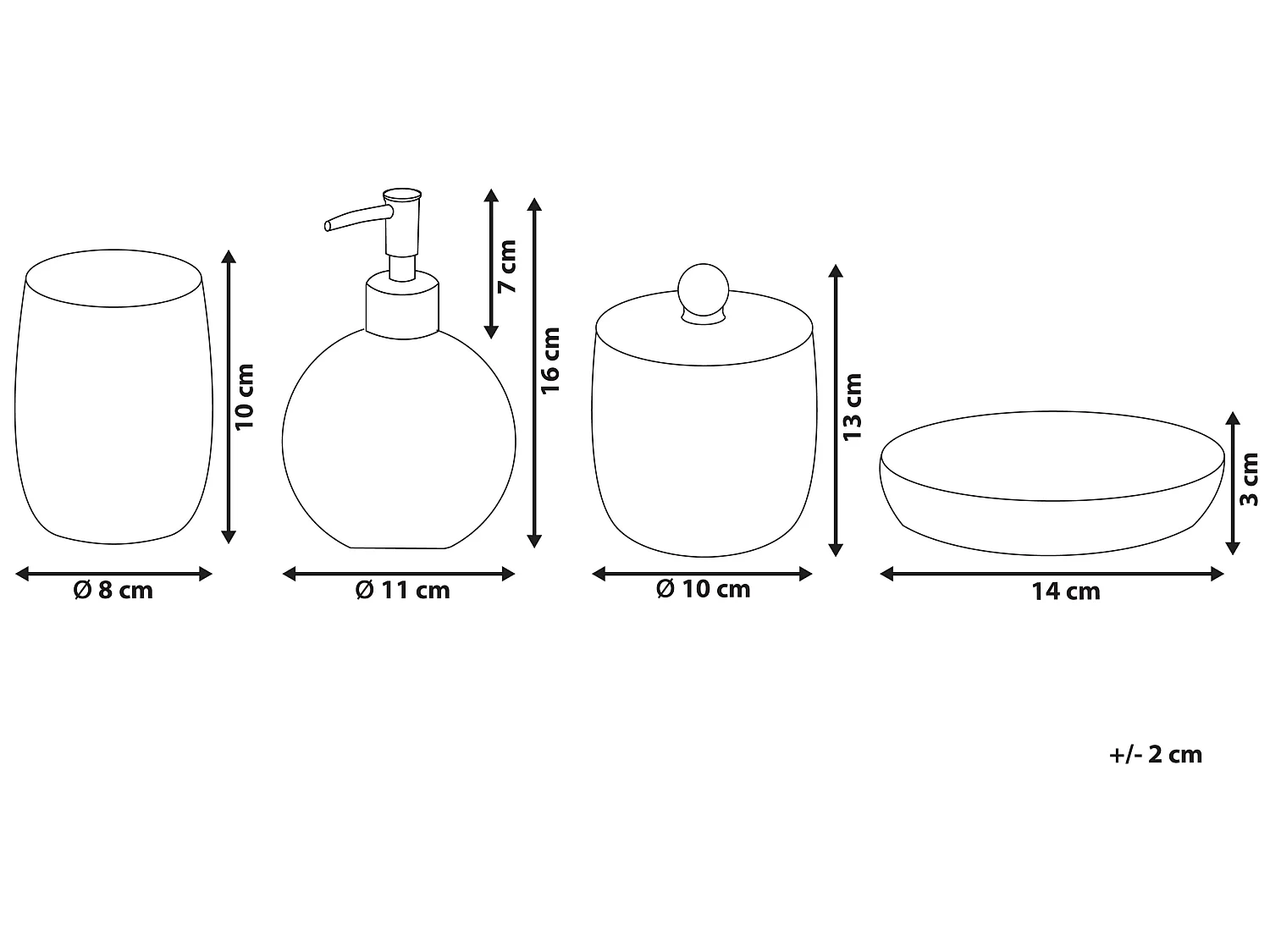 Set da 4 accessori per il bagno ROANA Vetro Viola