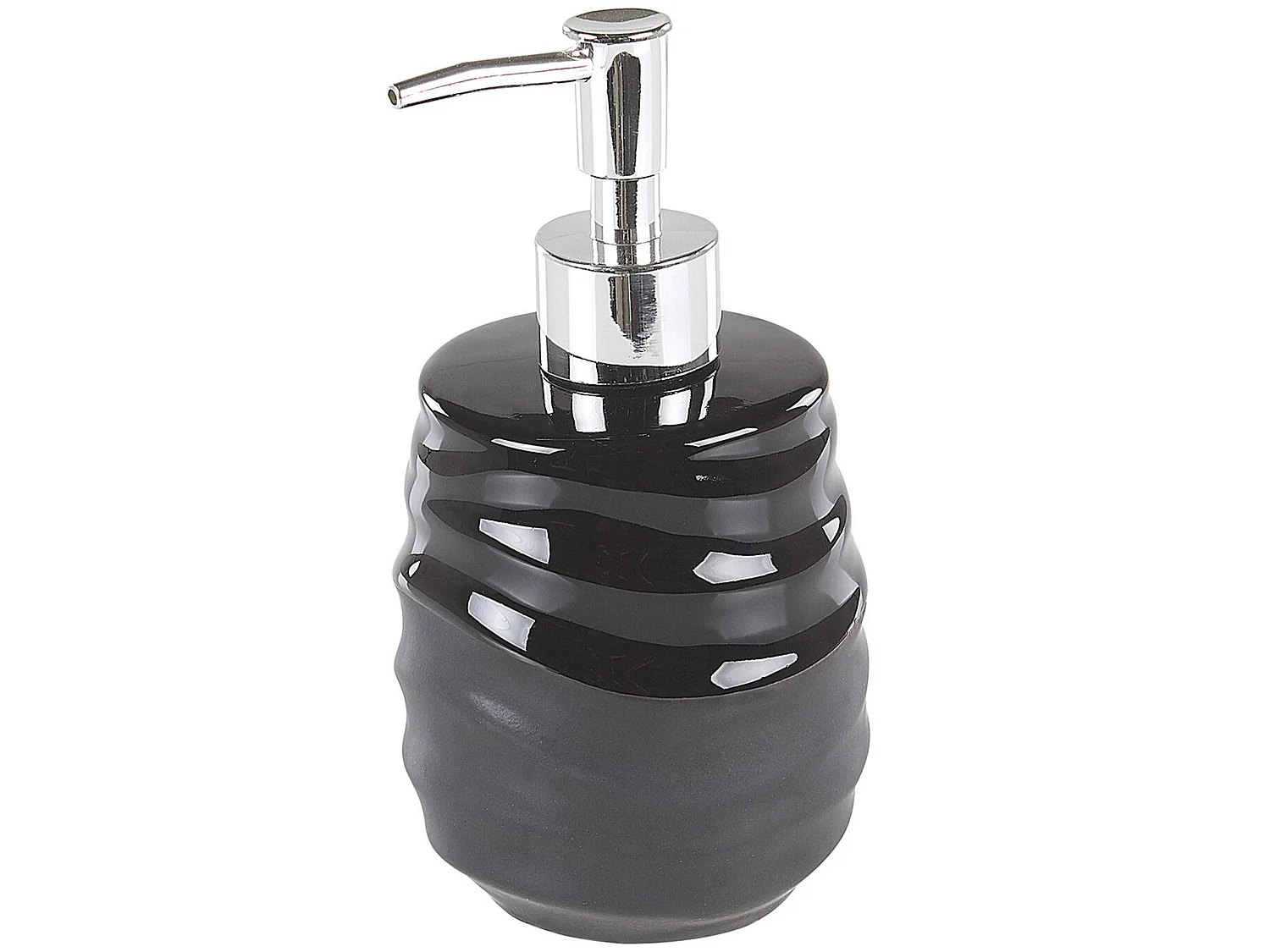 Lot de 4 accessoires de salle de bains en céramique noire CHANCO