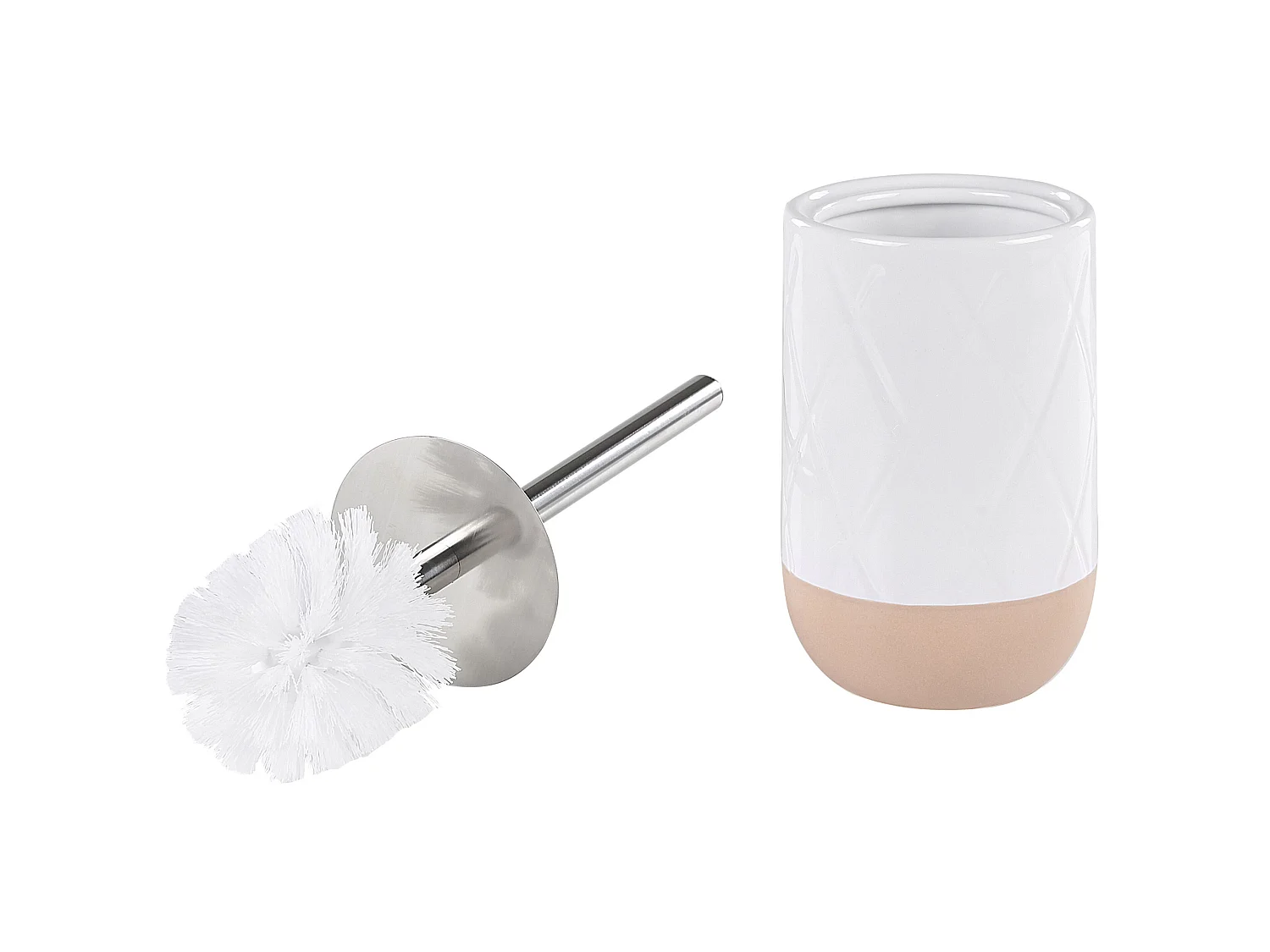 Set de 4 accessoires de salle de bain LEBU Céramique Blanc