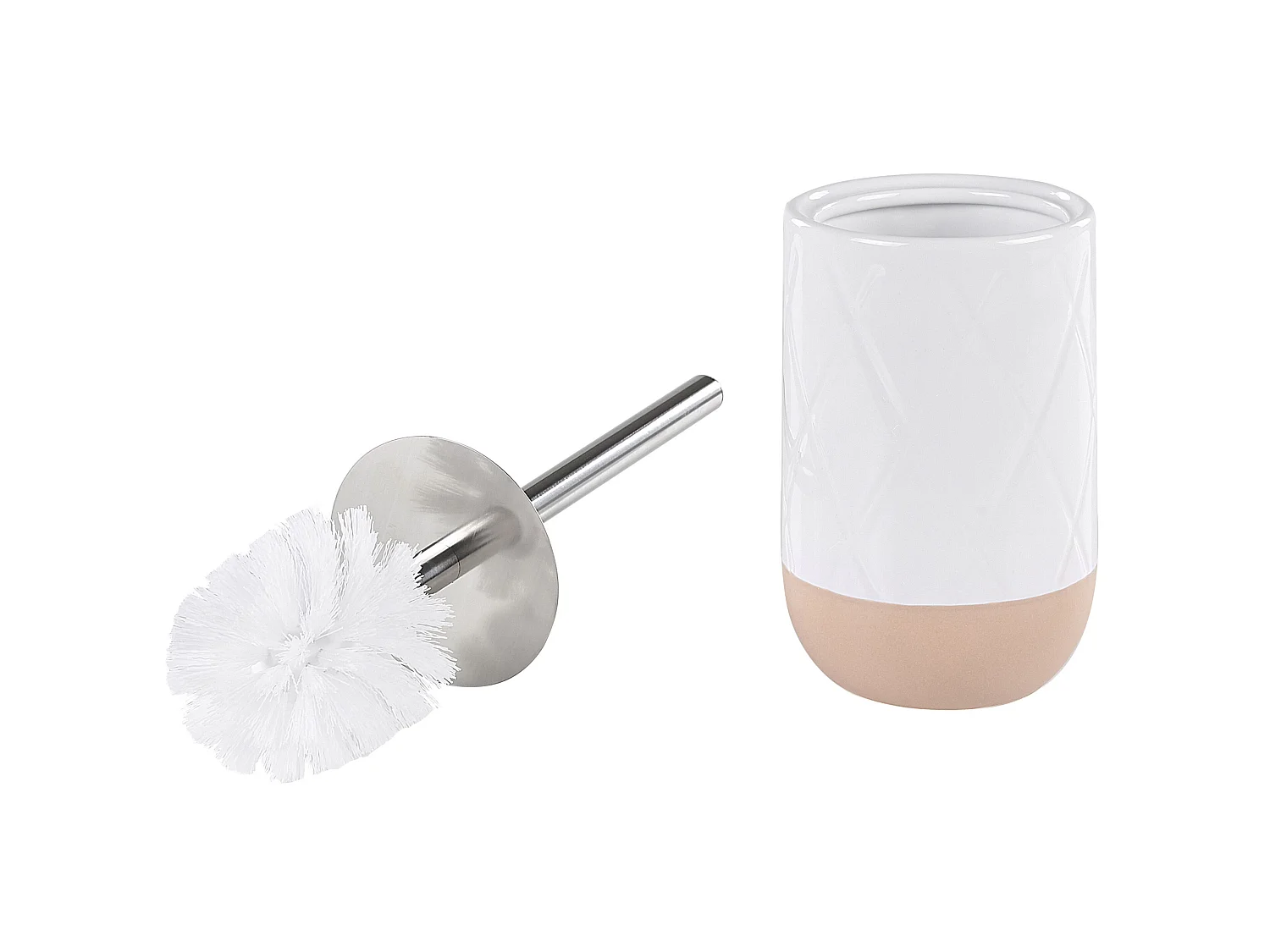 Set de 4 accessoires de salle de bain LEBU Céramique Blanc