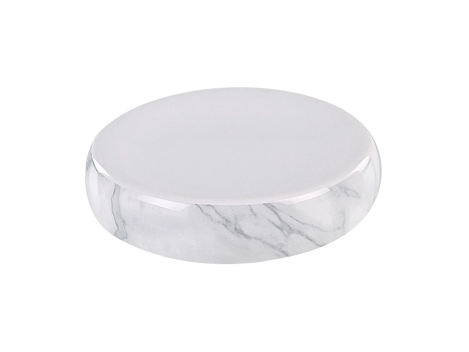 Badezimmer Set 4-teilig Keramik weiß / grau Marmor Optik Modern Arauco