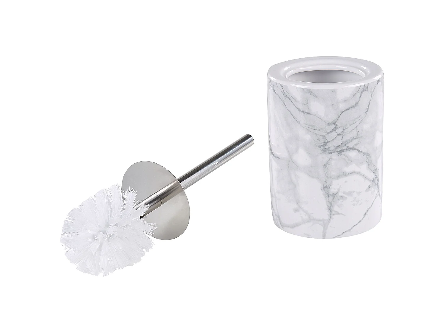 Set de 4 accessoires de salle de bain ARAUCO Céramique Marbre blanc