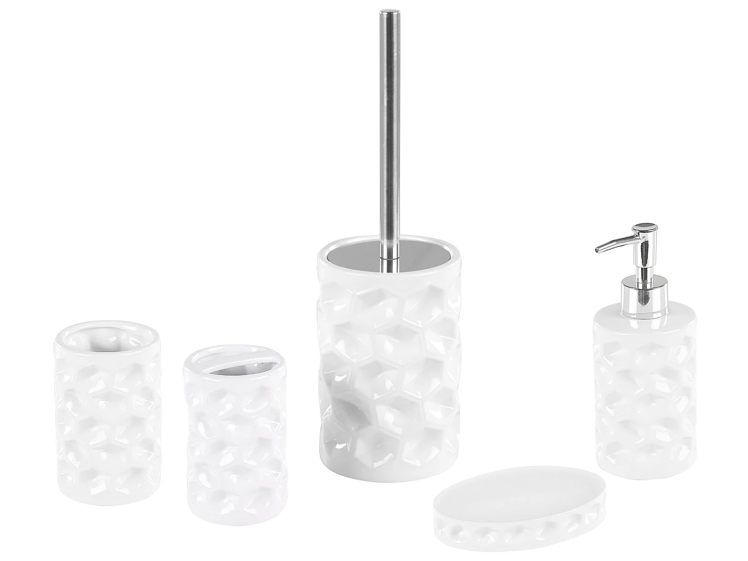 Set da 5 accessori per il bagno TIRUA Ceramica Bianco