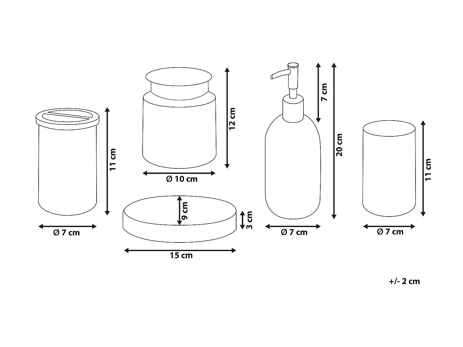 Badezimmer Set 5-teilig aus Glas mintgrün modernes Badzubehör Amarga