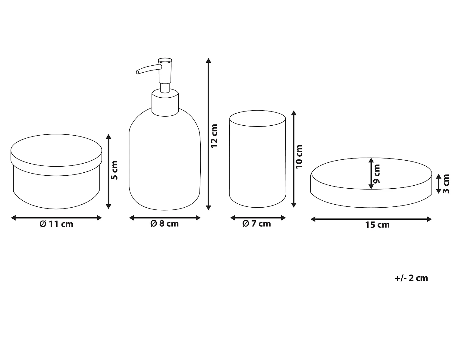 Set de 4 accessoires de salle de bain TELMA Verre Violet