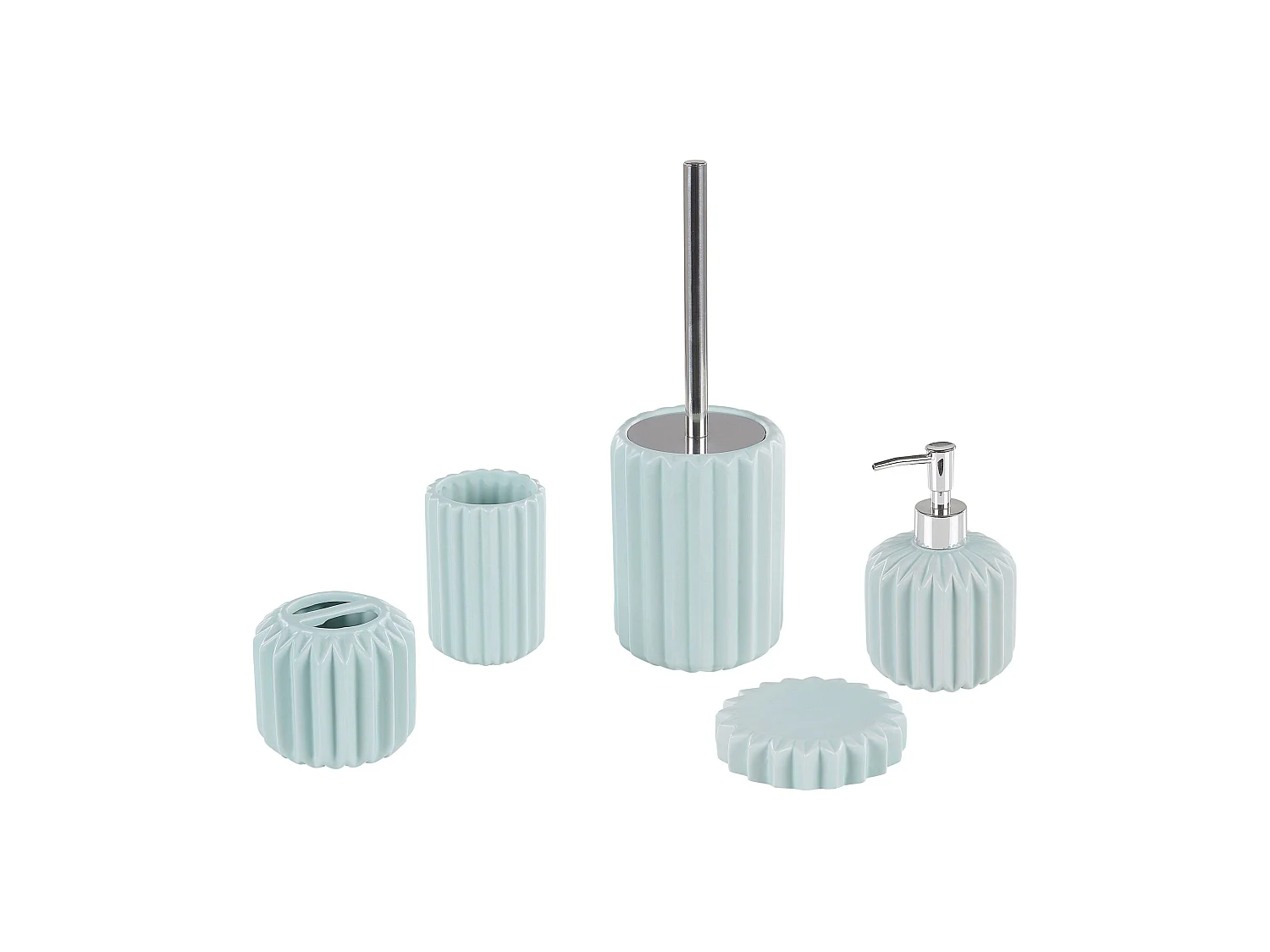 Set de 5 accessoires de salle de bain GORBEA Céramique Bleu
