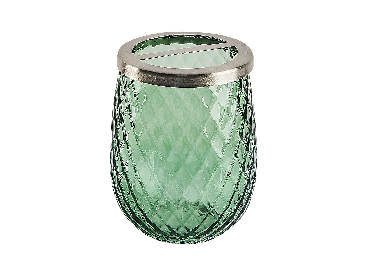 Zestaw akcesoriów łazienkowych 4 elementy CANOA Szkło Zielony