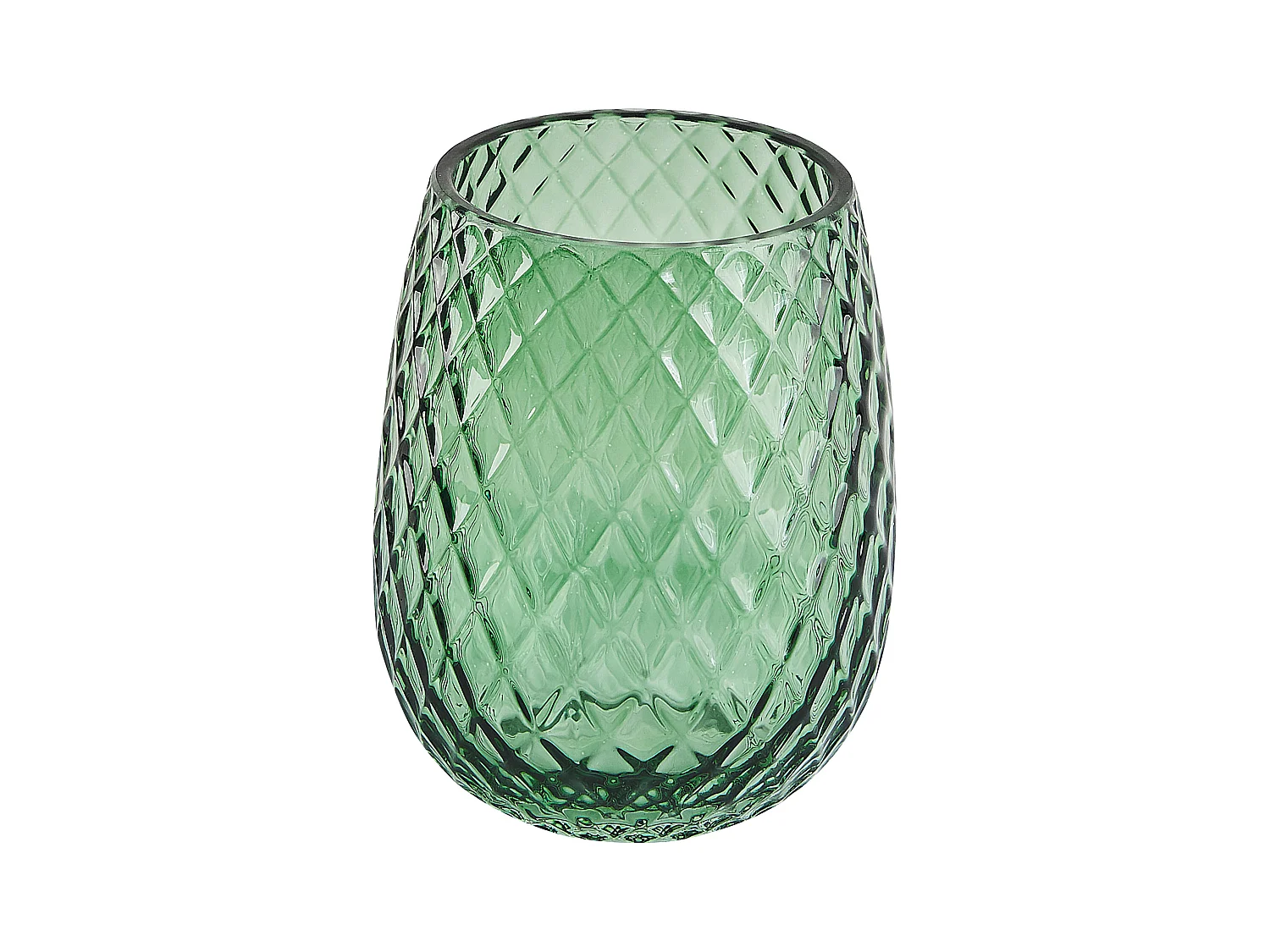 Badezimmer Set 4-teilig aus Glas in Grün moderner Stil Canoa