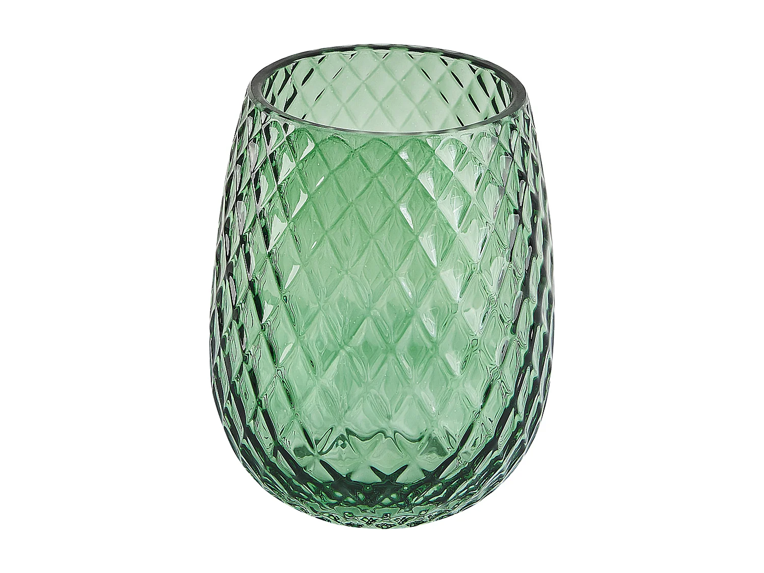 Set de 4 accessoires de salle de bain CANOA Verre Vert