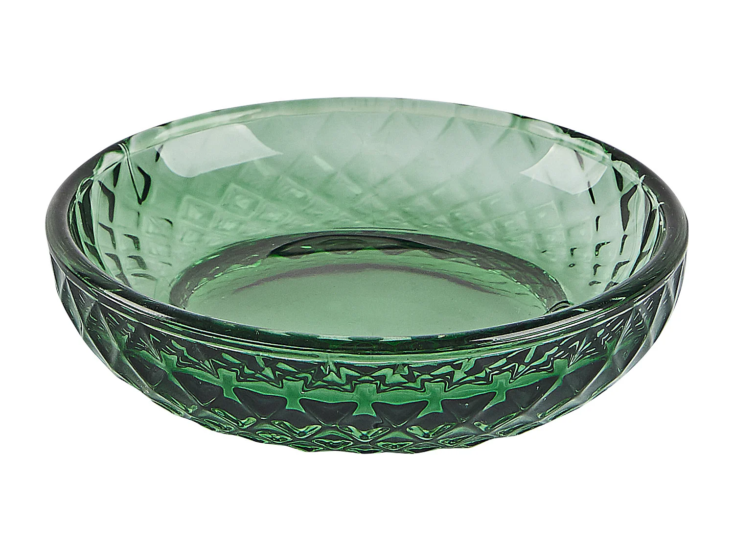 Set de 4 accessoires de salle de bain CANOA Verre Vert