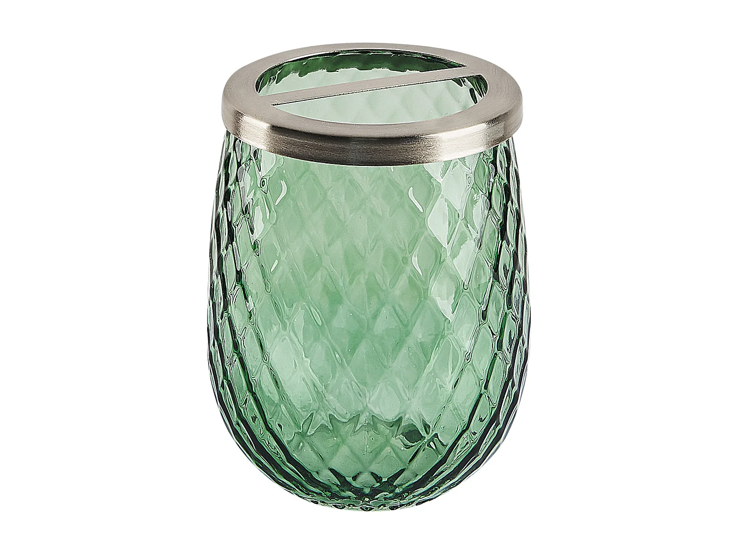 Set de 4 accessoires de salle de bain CANOA Verre Vert