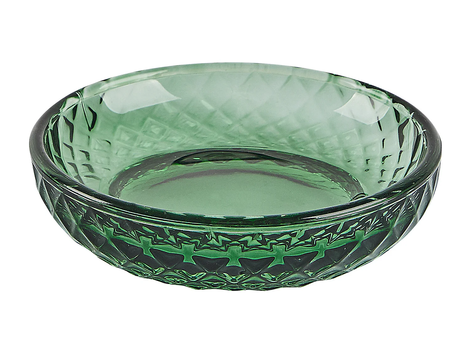 Set de 4 accessoires de salle de bain CANOA Verre Vert