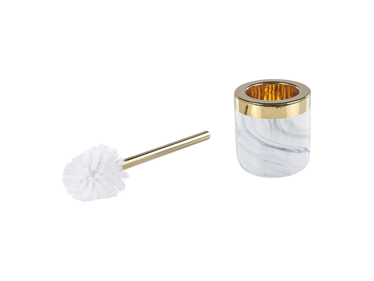 Conjunto de 4 acessórios para a casa de banho HUNCAL Cerâmica Branco