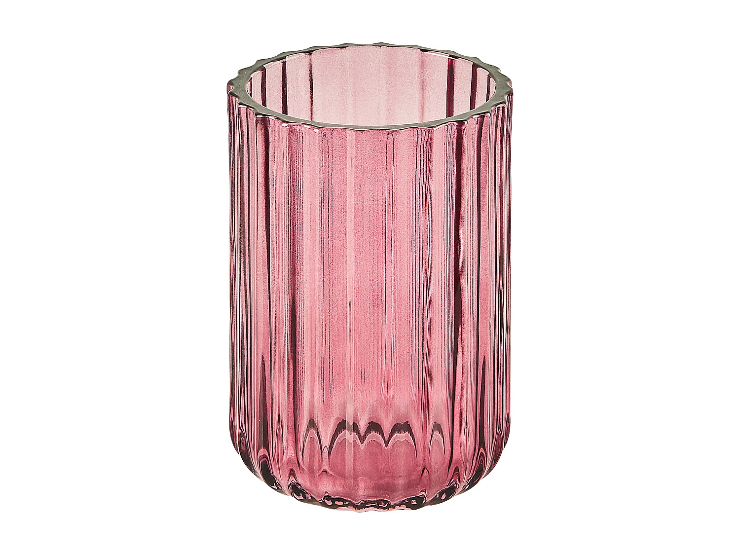 Conjunto de 4 accesorios de baño CARDENA Vidrio Rosa