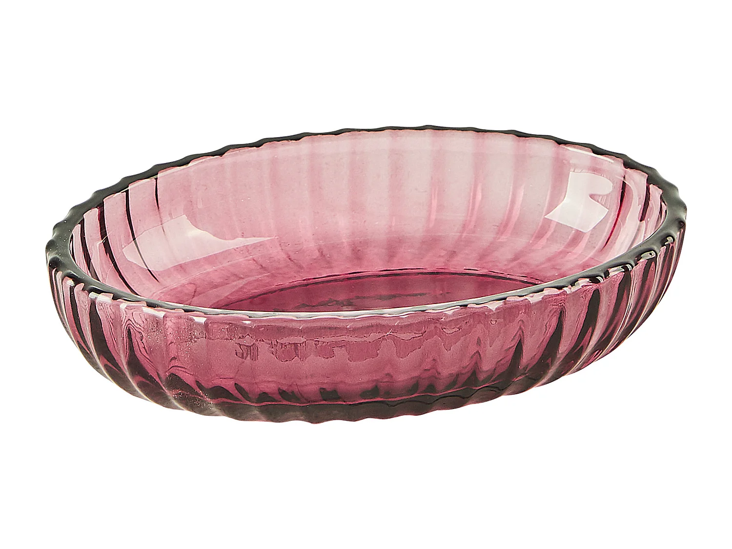 Conjunto de 4 accesorios de baño CARDENA Vidrio Rosa