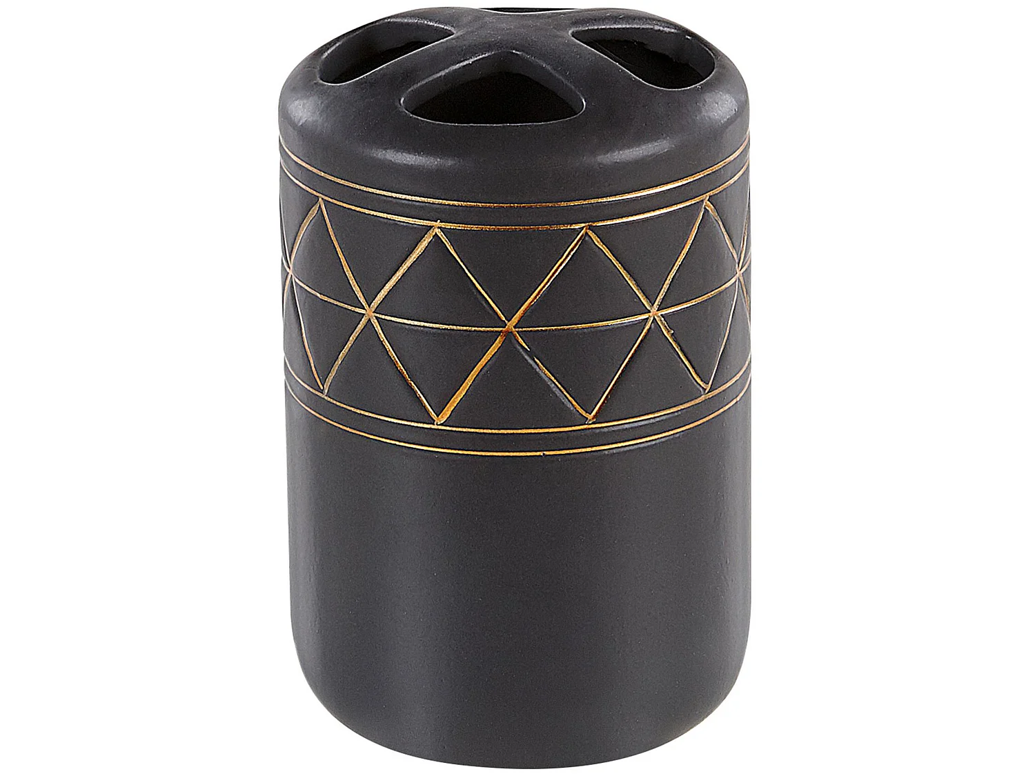 Set da 5 accessori per il bagno LANCO Ceramica Nero