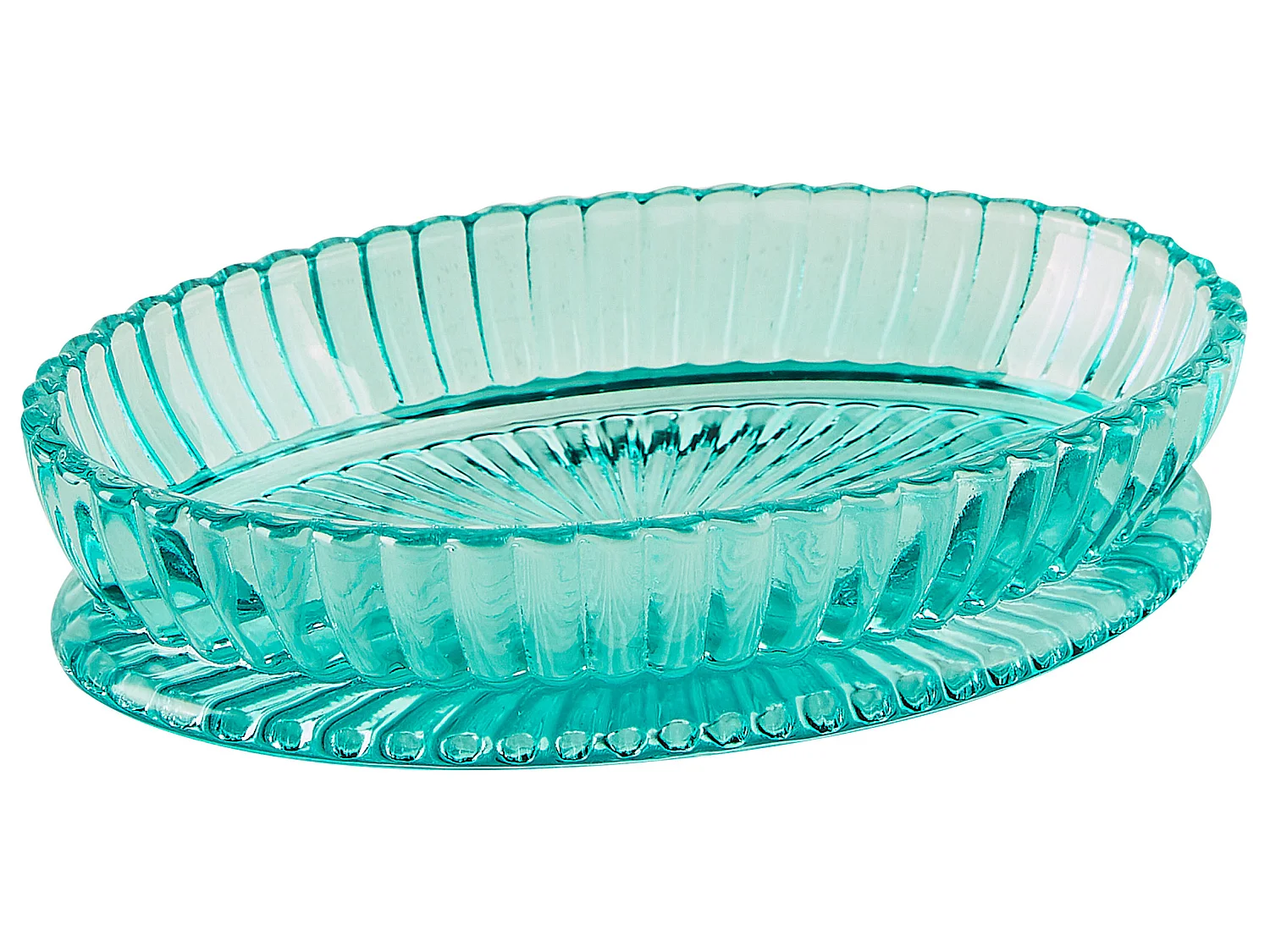 4-delige badkameraccessoireset TECATE Glas Blauw