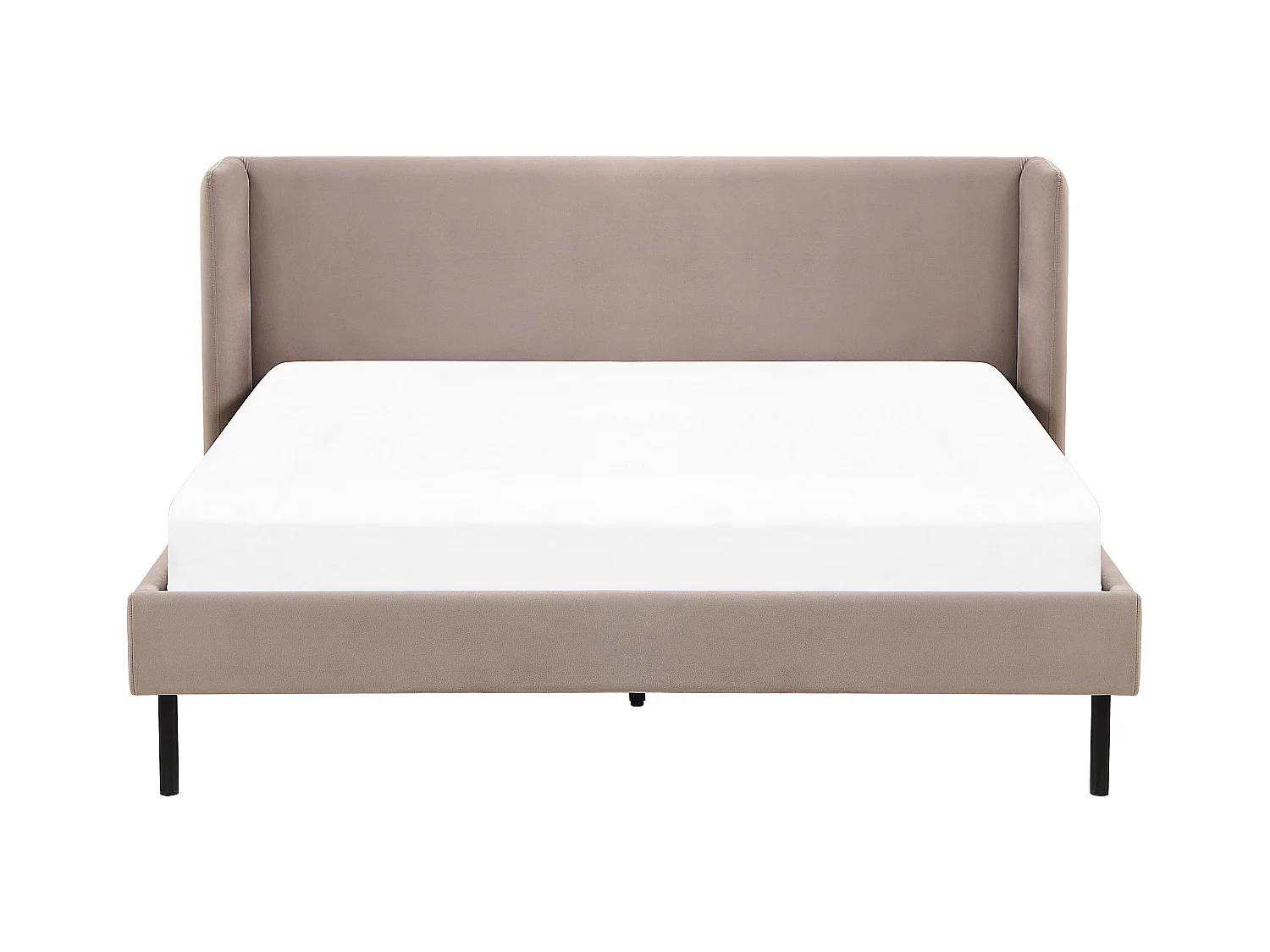 Lit avec sommier Velours ARETTE 160 x 200 cm Taupe