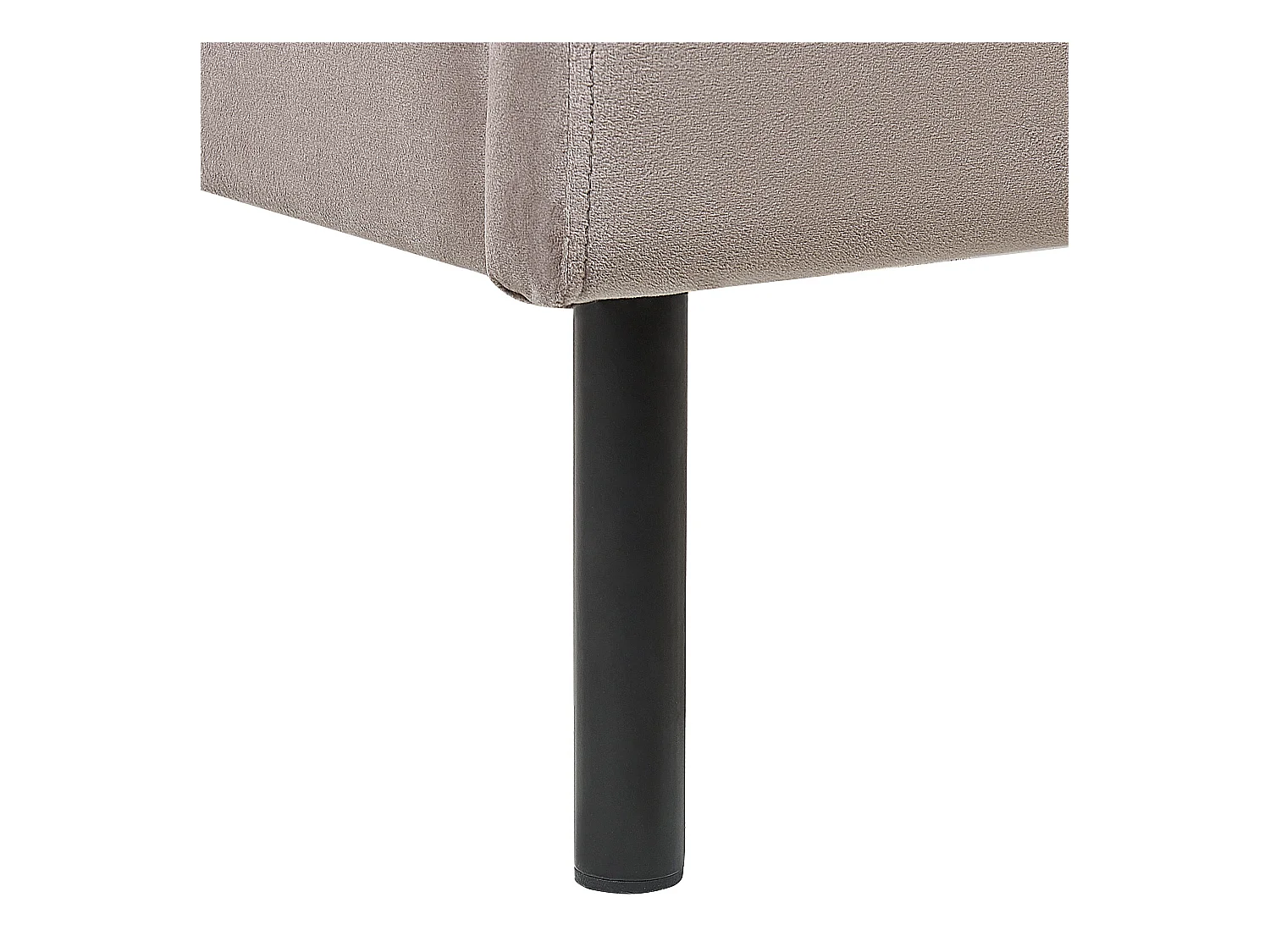 Lit avec sommier Velours ARETTE 160 x 200 cm Taupe