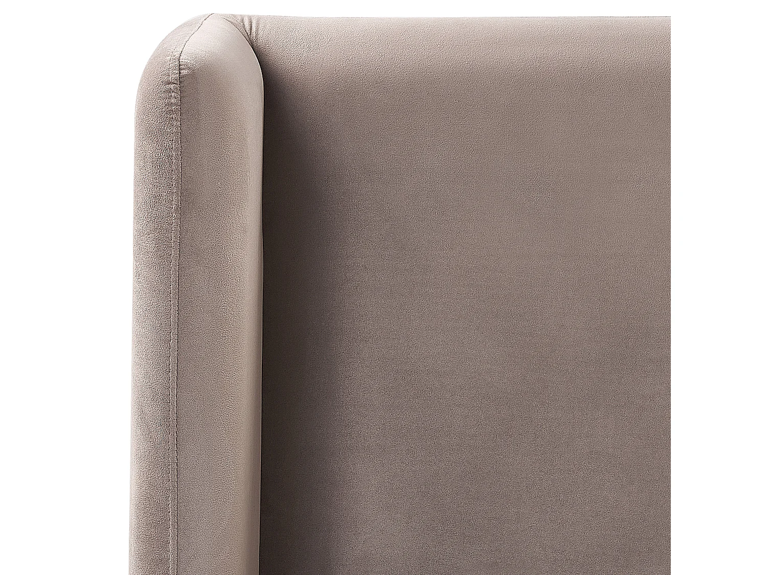 Cama Terciopelo ARETTE 160 x 200 cm Gris pardo